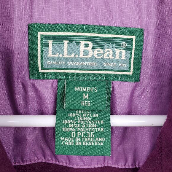 L.L. Bean Purple Quilted Zip Up Farm Chore Prep Sleeveless Winter Vest Medium - Picture 4 of 12